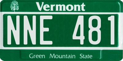 VT license plate NNE481