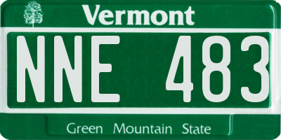 VT license plate NNE483
