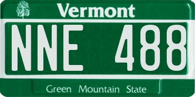 VT license plate NNE488