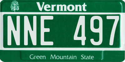 VT license plate NNE497