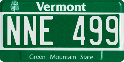 VT license plate NNE499