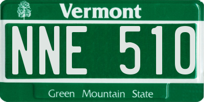 VT license plate NNE510