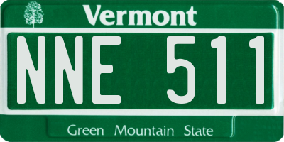 VT license plate NNE511