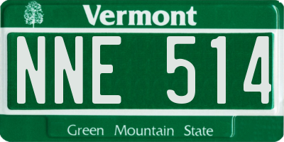 VT license plate NNE514