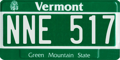 VT license plate NNE517