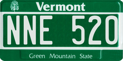 VT license plate NNE520