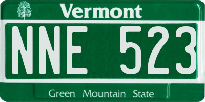 VT license plate NNE523