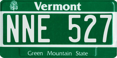 VT license plate NNE527