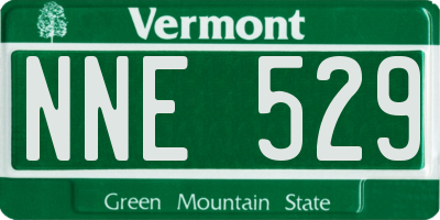 VT license plate NNE529