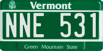 VT license plate NNE531
