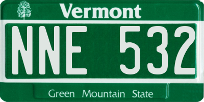 VT license plate NNE532