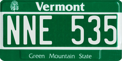 VT license plate NNE535