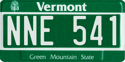 VT license plate NNE541