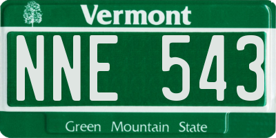 VT license plate NNE543