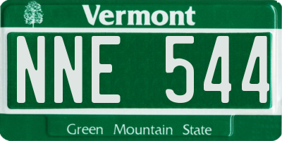 VT license plate NNE544