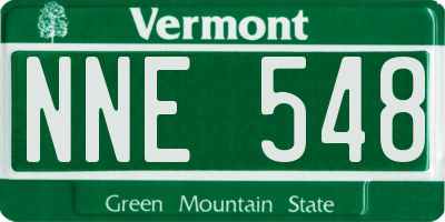 VT license plate NNE548