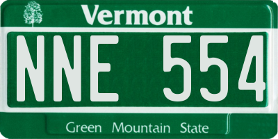 VT license plate NNE554