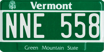 VT license plate NNE558