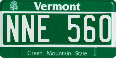 VT license plate NNE560