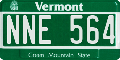 VT license plate NNE564