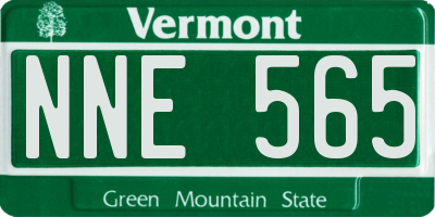 VT license plate NNE565