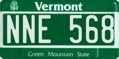VT license plate NNE568
