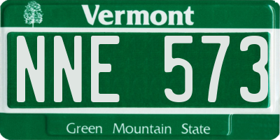 VT license plate NNE573