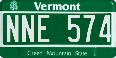 VT license plate NNE574