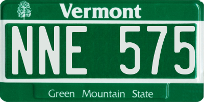 VT license plate NNE575