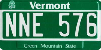 VT license plate NNE576