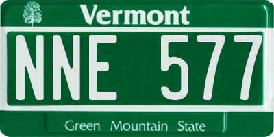 VT license plate NNE577