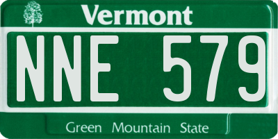 VT license plate NNE579