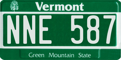 VT license plate NNE587
