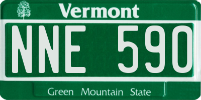 VT license plate NNE590