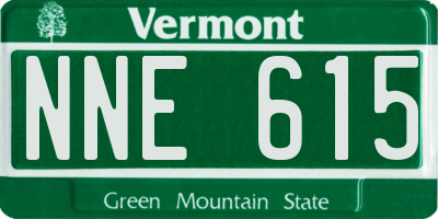 VT license plate NNE615