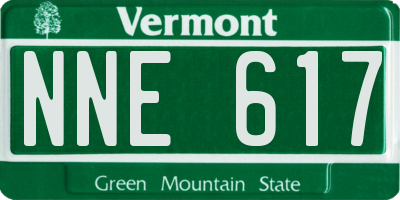 VT license plate NNE617