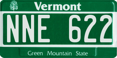VT license plate NNE622