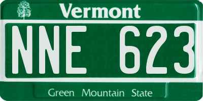 VT license plate NNE623