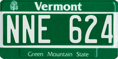 VT license plate NNE624