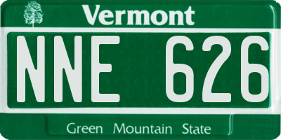 VT license plate NNE626