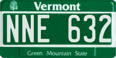 VT license plate NNE632
