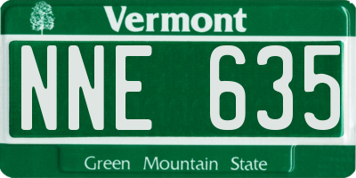 VT license plate NNE635