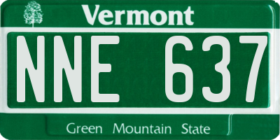 VT license plate NNE637