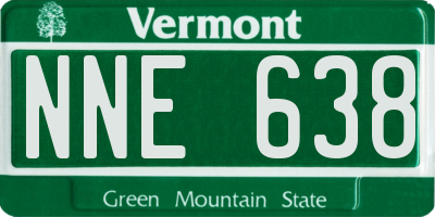 VT license plate NNE638