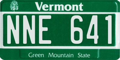 VT license plate NNE641