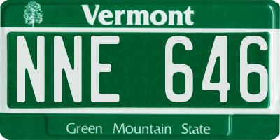 VT license plate NNE646