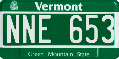 VT license plate NNE653