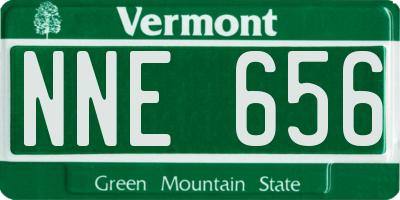 VT license plate NNE656