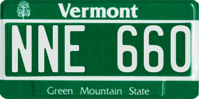 VT license plate NNE660