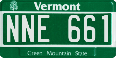 VT license plate NNE661